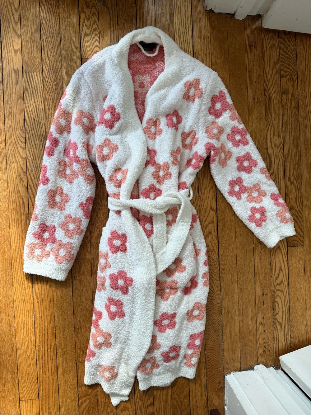 The Stufed Collection x Madi Nelson Plush Floral Robe - Size Small/Medium